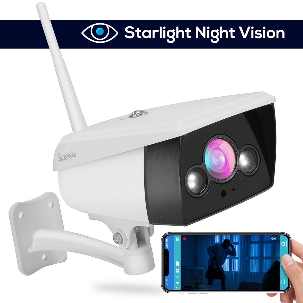 Wireless Outdoor Security Camera with Night Vision - Weatherproof IP Camera for Home Surveillance, Monitoring Pets & Property - Ideal for Backyard, Garage & Driveway