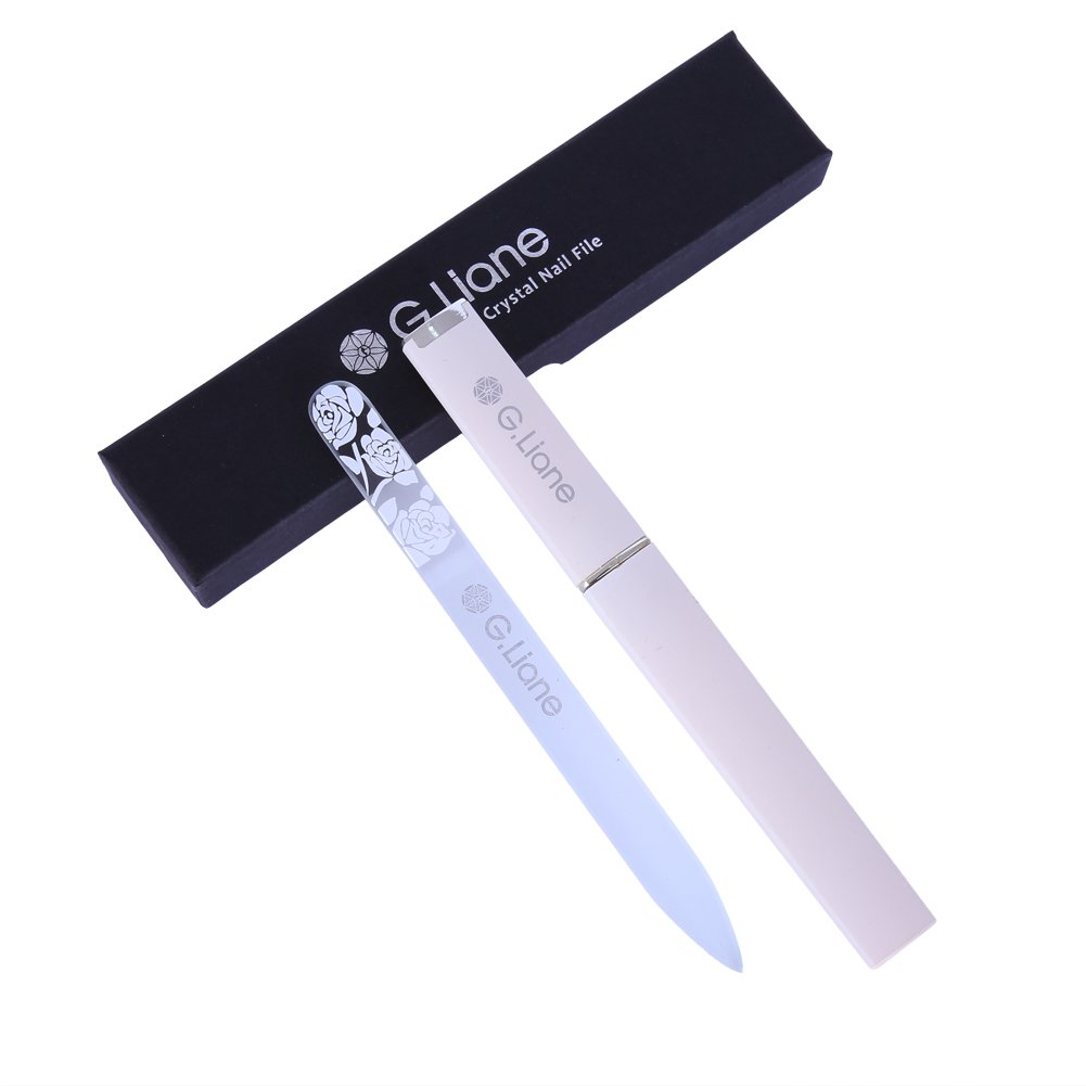 Professional Crystal Nail File Set - Natural & Acrylic Nail Care Kit for Manicure & Pedicure | Durable Nail Files for Home & Salon Use | Perfect for Gel Nails & Nail Art (Rose White) - Ideal for DIY Nail Care, Spa Treatments & Professional Nail Services