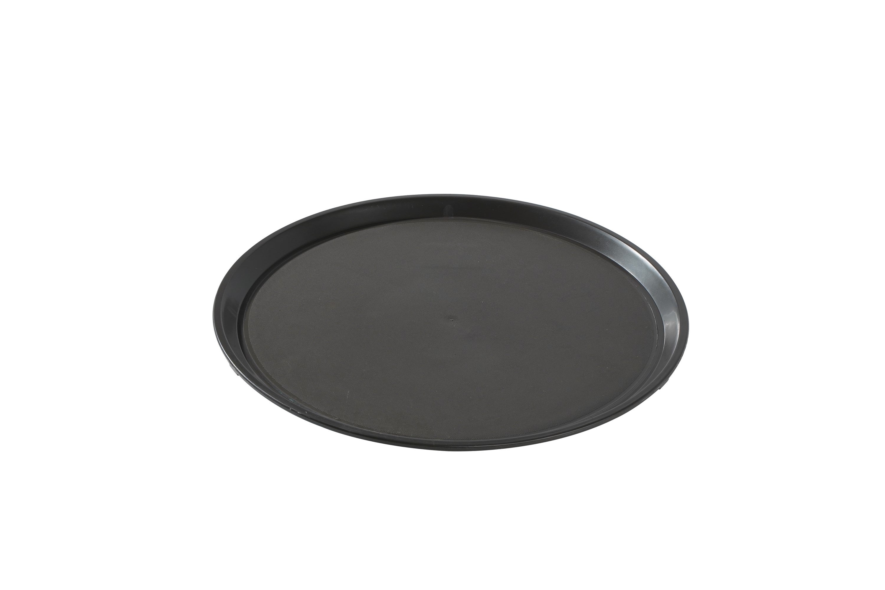 14-Inch Round Rubber Lined Tray - Non-Slip Serving Tray for Dining, Kitchen, or Bathroom Organization