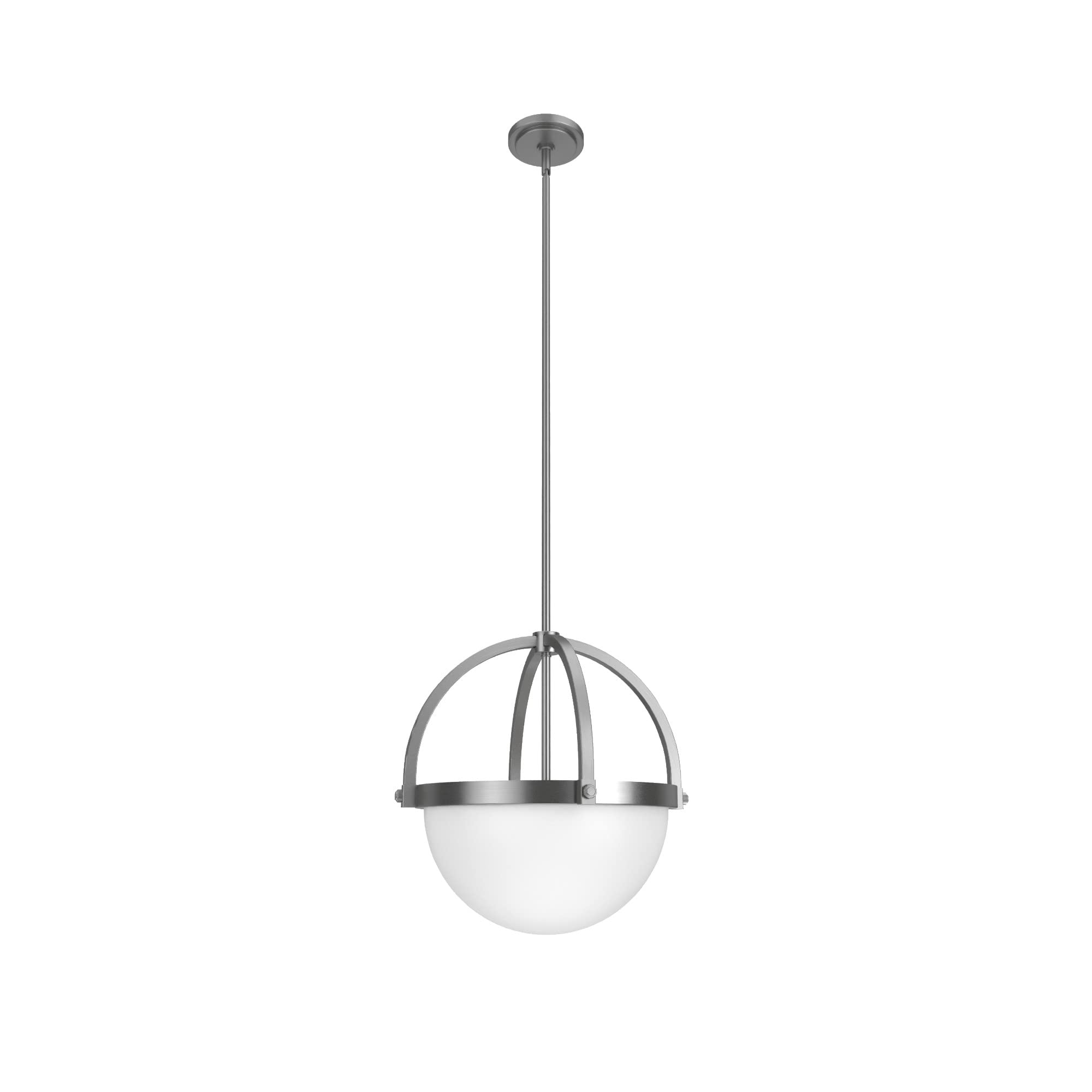 Hunter Fan Company 19235 Wedgefield 12-Inch Brushed Nickel Pendant Light Fixture - Modern Ceiling Lighting for Kitchen Island, Dining Room & Bedroom