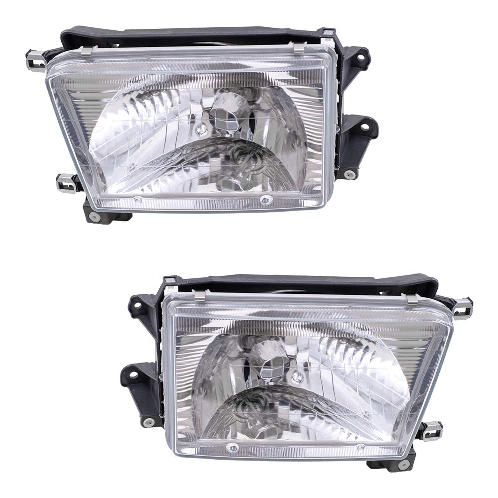 Brock Replacement Headlights for 1999-2002 Toyota 4Runner - Driver & Passenger Side Headlamp Assembly (Part #8115035300, 8111035320) - Perfect for Night Driving & Off-Road Adventures