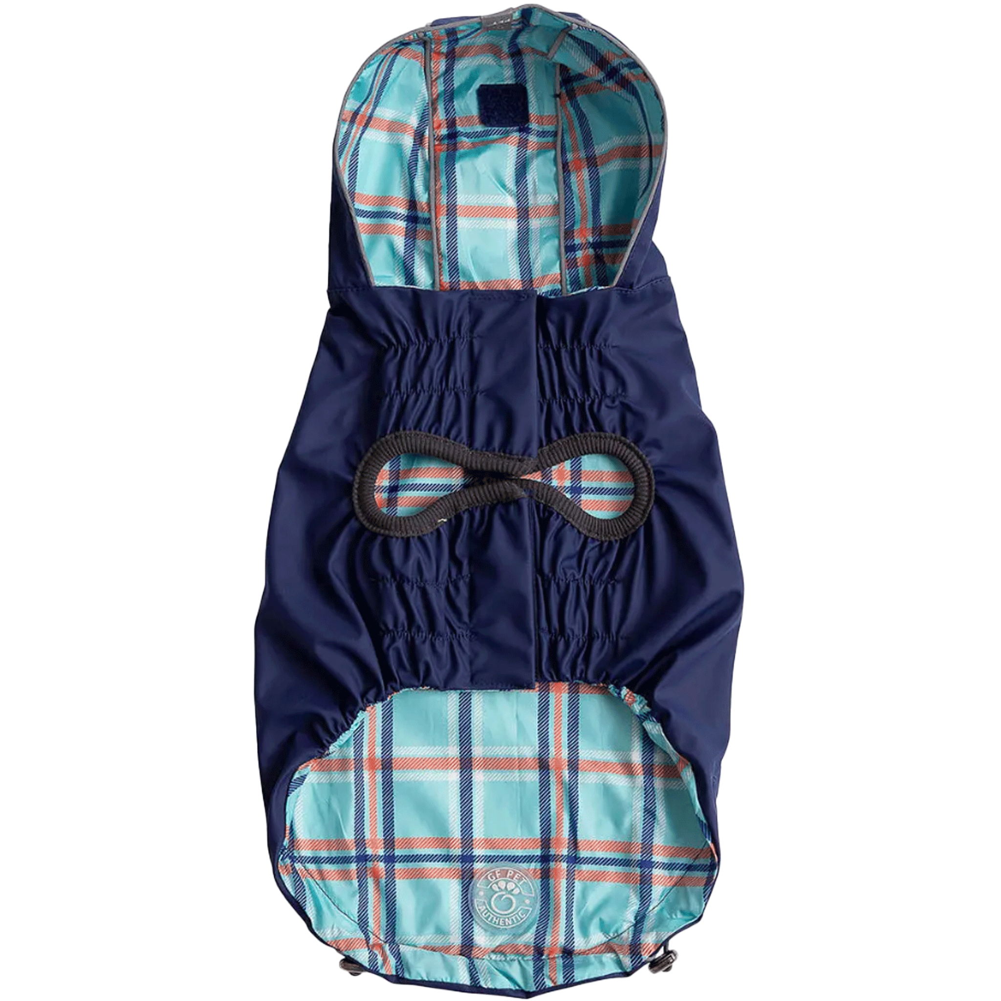 Waterproof Reversible Dog Raincoat - Navy Blue & Black - Lightweight Reflective Pet Rain Jacket for Small to Medium Dogs - Perfect for Walking, Hiking & Outdoor Adventures