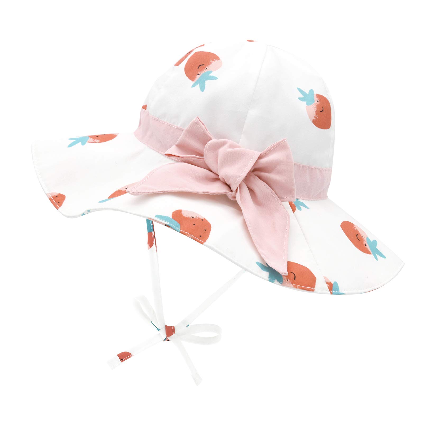 **UPF 50+ Baby Sun Hat for Boys & Girls - Wide Brim Cotton Toddler Beach Hat for Infant Sun Protection - Perfect for Outdoor, Beach, and Summer Activities**