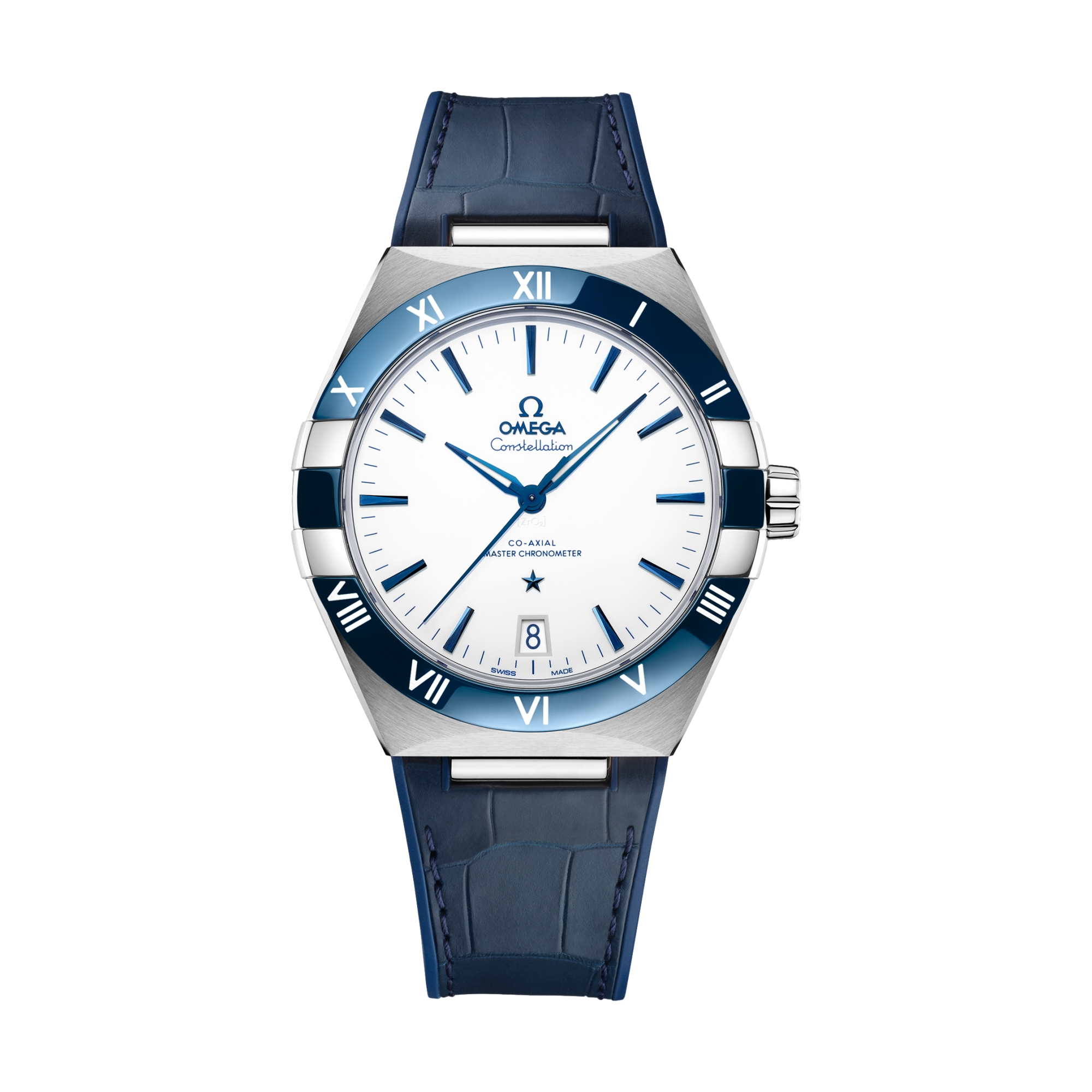 Omega Constellation Co-Axial Master Chronometer 41mm Men's Watch - White Dial with Leather Strap | Luxury Dress Watch for Business & Formal Occasions