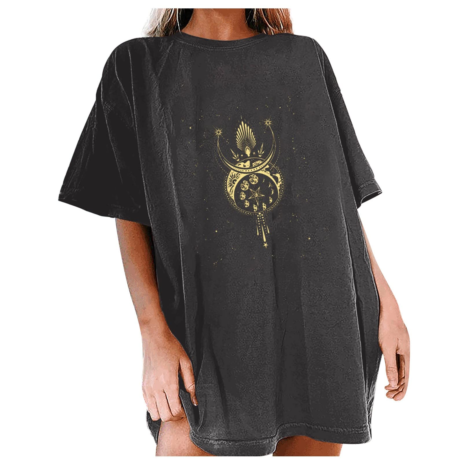 Stylish Women's Printed Round Neck Casual Shirt Dress - Summer & Spring Floral Tops - Perfect for Beach Outings, Brunch Dates, and Weekend Getaways