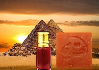Pure Red Egyptian Musk Pheromone Attar Oil 3ml - Natural Perfume & FREE Red Musk Soap - Romantic Date Night, Meditation & Aromatherapy Essential Oil Gift Set