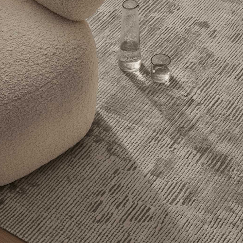 Premium Glebe Floor Rug in Silver - 2m x 3m Soft Area Rug for Living Room, Bedroom & Office Decor