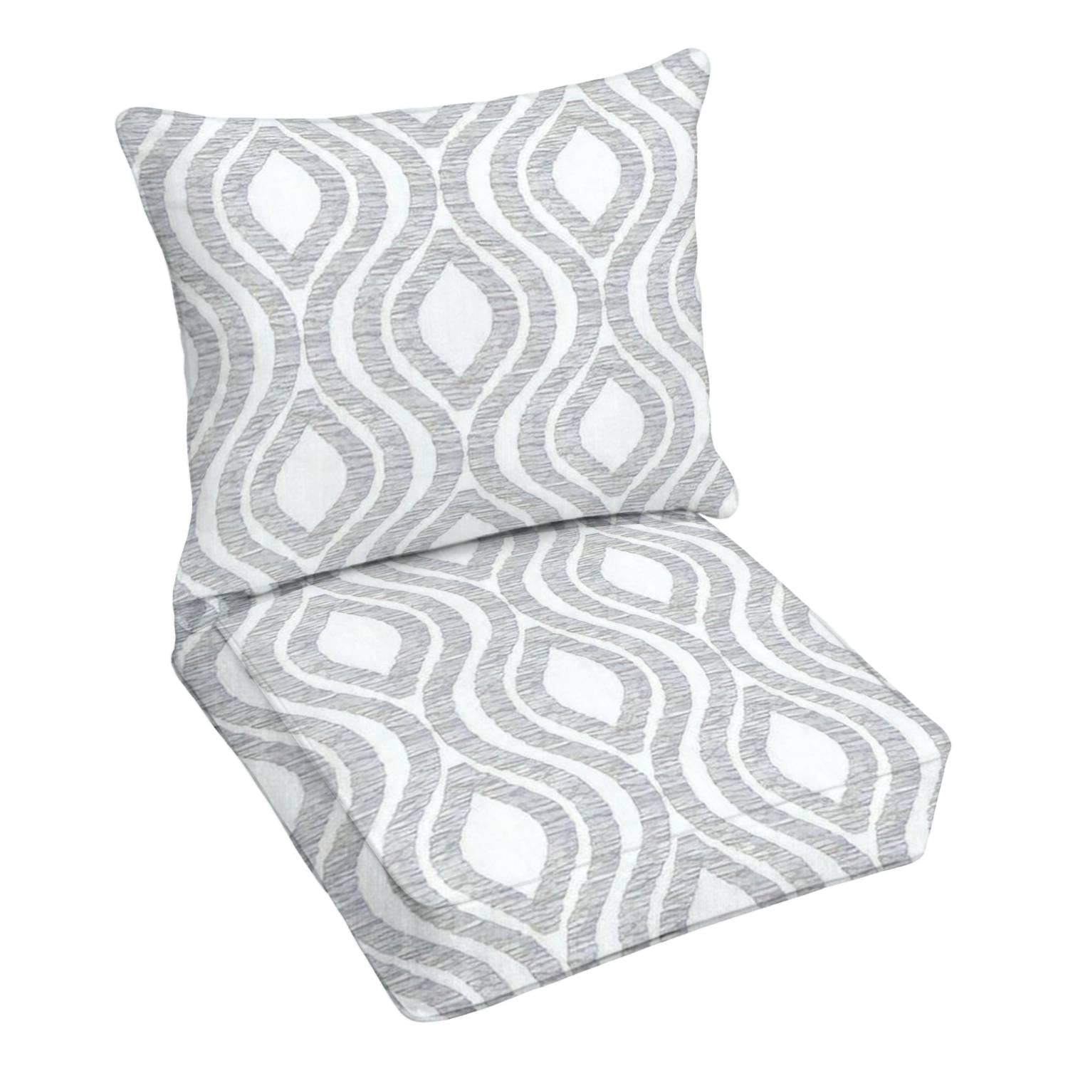 Premium Outdoor Deep Seating Cushion Set - Abstract Geometric Design Hand-Drawn Patterns - Waterproof Patio Furniture Replacement Cushions for Lounge Chairs, Sofas & Conversation Sets - Perfect for Backyard, Poolside & Garden Relaxation