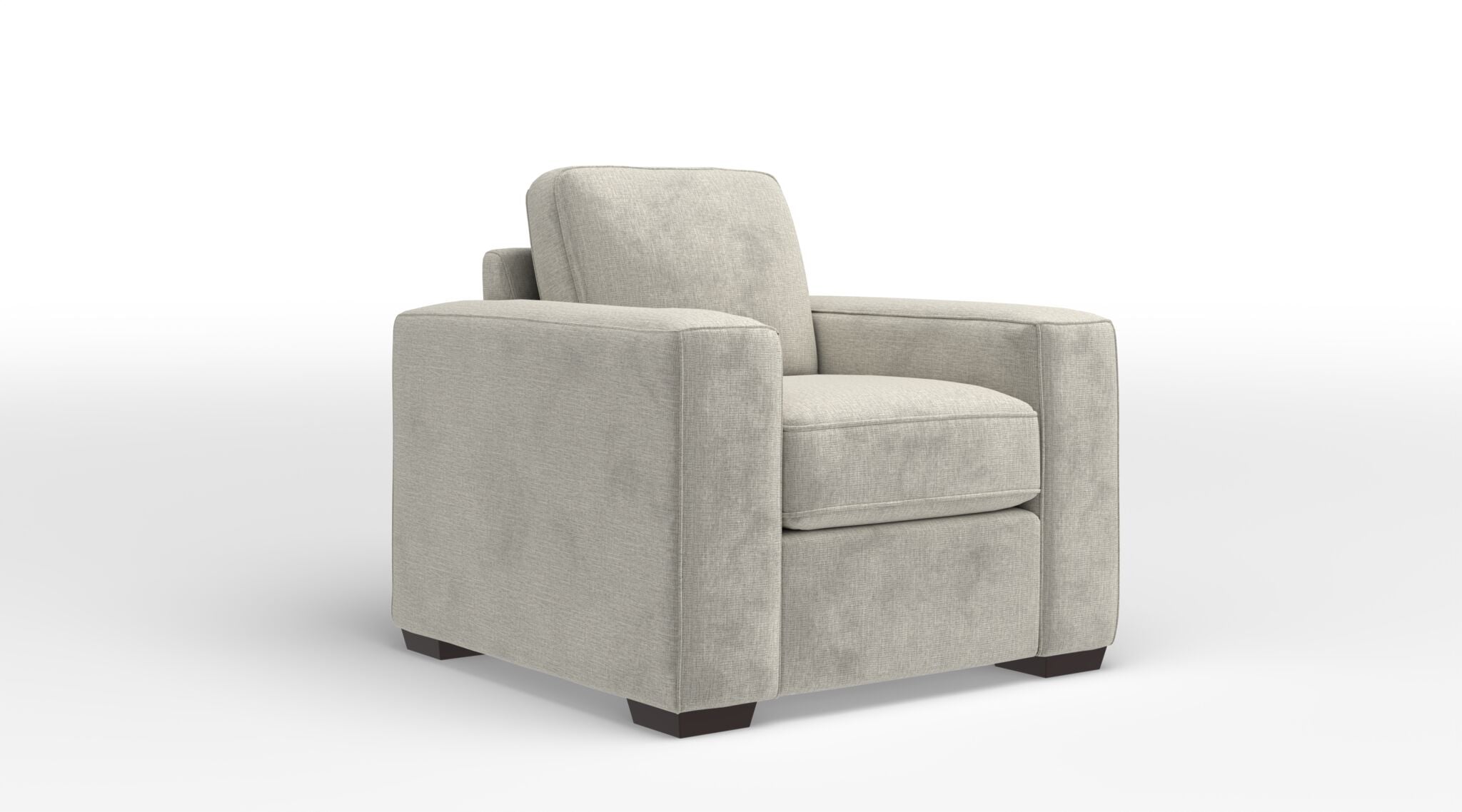 Celeste Chair - Stucco Beige Modern Accent Chair for Living Room, Bedroom & Office - Comfortable Upholstered Armchair with Sturdy Metal Legs