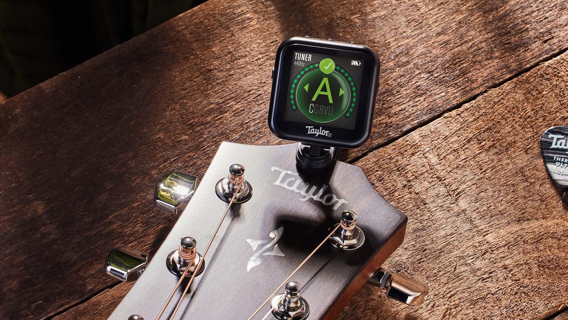 Taylor 1201 Professional Guitar Tuner - Accurate Chromatic Tuner for Guitar, Bass & Ukulele - Perfect for Live Performances, Studio Recording & Practice Sessions