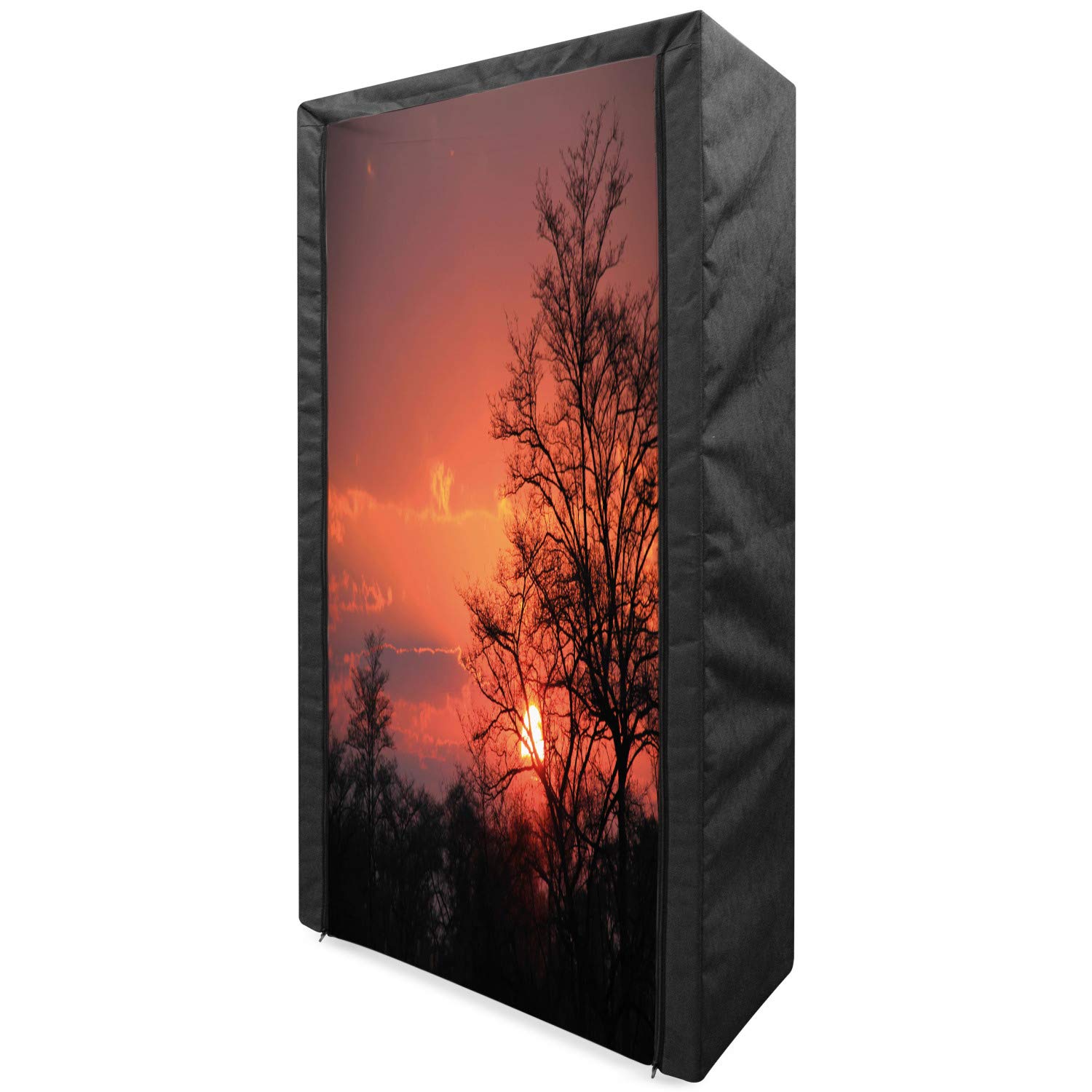 Ambesonne African Sunset Kwando River Portable Fabric Wardrobe - 33.5