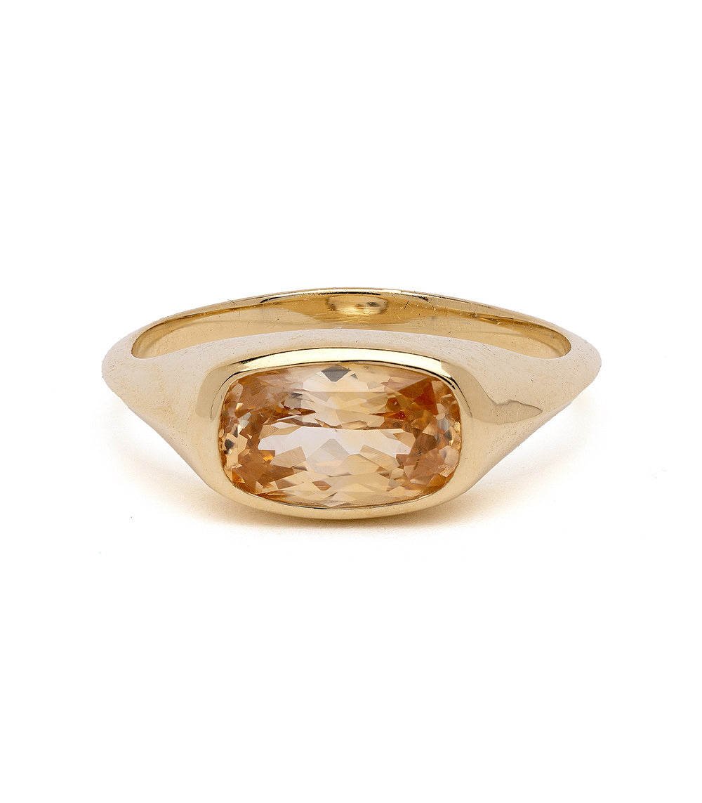 Tristan 2 0.6Ct Peach Sapphire Unique Engagement Ring for Women - Vintage Style Wedding Band, Promise Ring, Anniversary Gift for Her