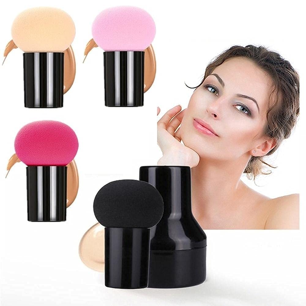 Premium Latex-Free Makeup Sponge Set - 1PC Mushroom Powder Puff & Beauty Blender Sponge with Travel Case for Foundation, Concealer (Dry & Wet Use) | Ideal for Professional Makeup, Travel & Everyday Beauty Routine