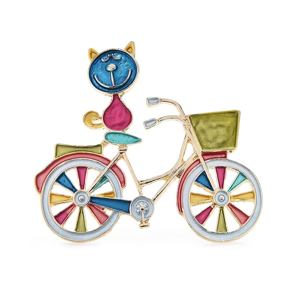 Cute Enamel Cat Brooch Pin for Women - Elegant Metal Animal Jewelry Accessory Gift - Perfect for Jackets, Bags, Scarves & Outfit Decoration