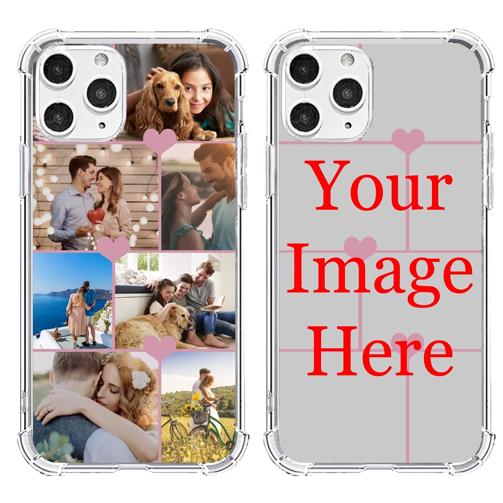 Custom Personalized Soft TPU Phone Case for iPhone XR/11 Pro Max/XS Max/7/8 Plus/12 Pro Max - Unique Design Your Own Cute Case for Women & Men - Perfect Gift for Birthday, Anniversary & Daily Protection