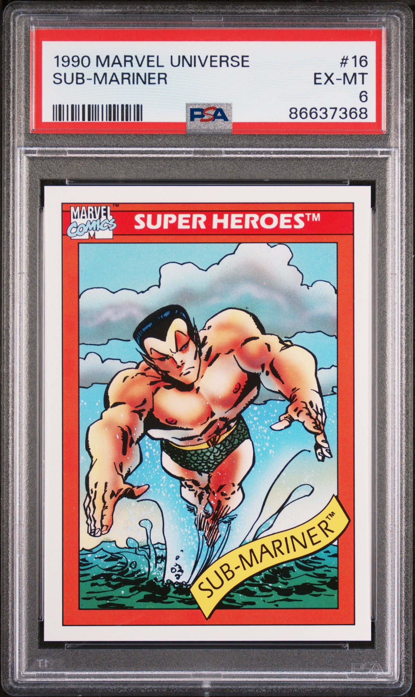 1990 MARVEL UNIVERSE SUB-MARINER #16 PSA 6 Graded Comic - Rare Collectible for Marvel Fans & Comic Book Collectors - Perfect for Display, Investment & Nostalgic Reading
