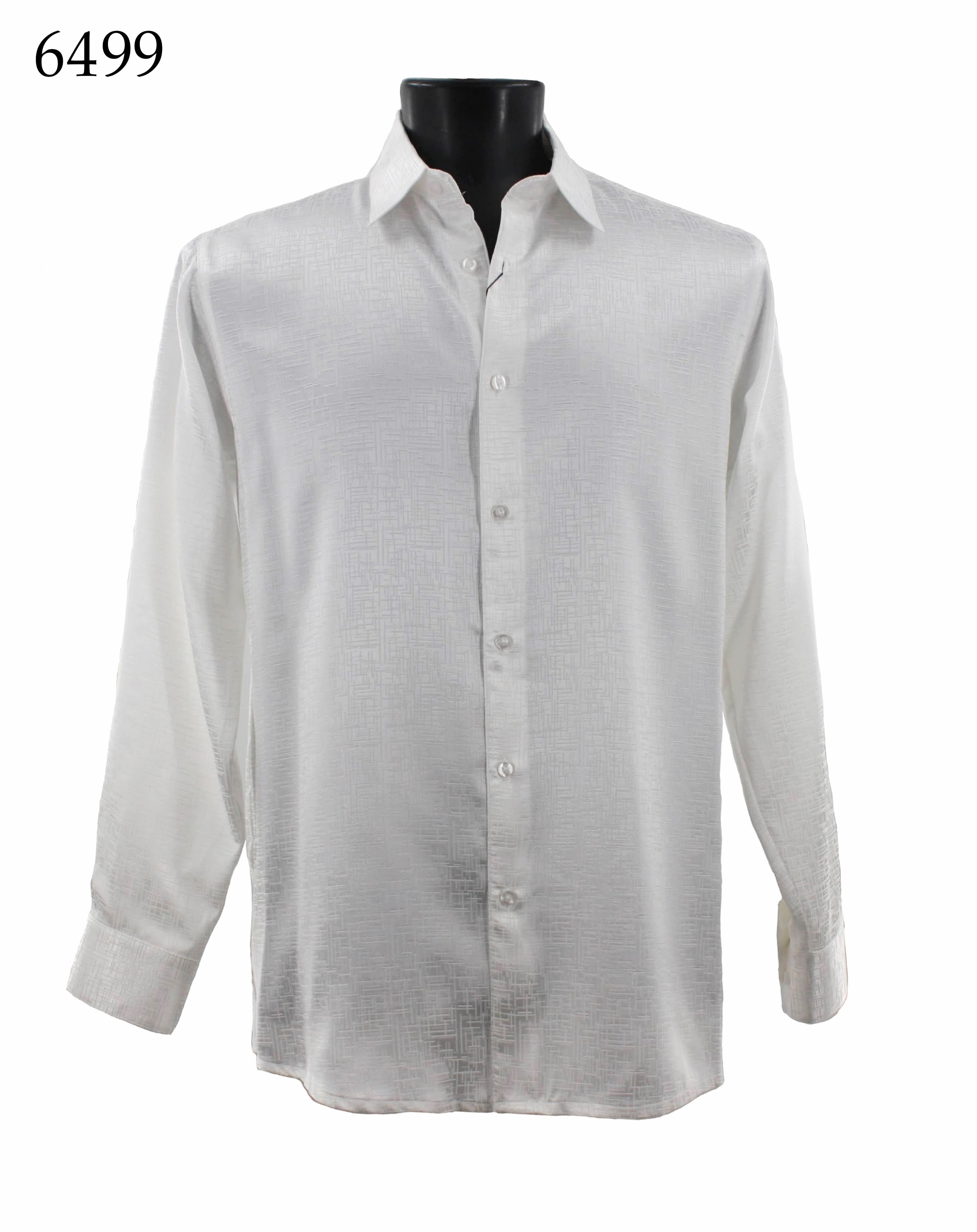 Bassiri Men's Long Sleeve Casual Shirt - Comfortable Button Down Dress Shirt for Work, Office & Everyday Wear - Style 6499 | Perfect for Business Casual, Dates & Formal Occasions