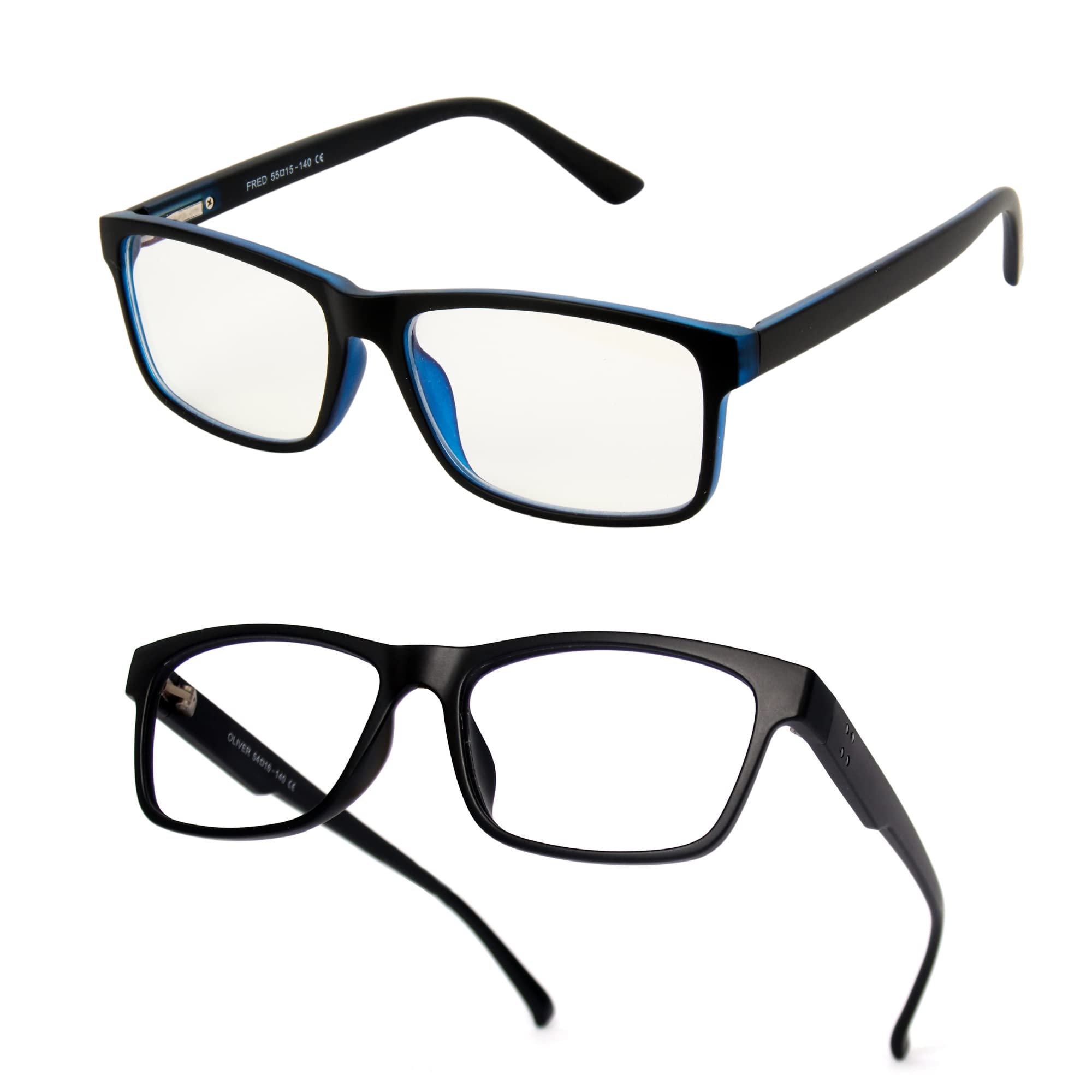 2 Pack Blue Light Blocking Glasses for Computer & Gaming - Anti Eye Strain, Reduce Headaches & Fatigue - UV Protection Glasses for Work, Study & Night Use