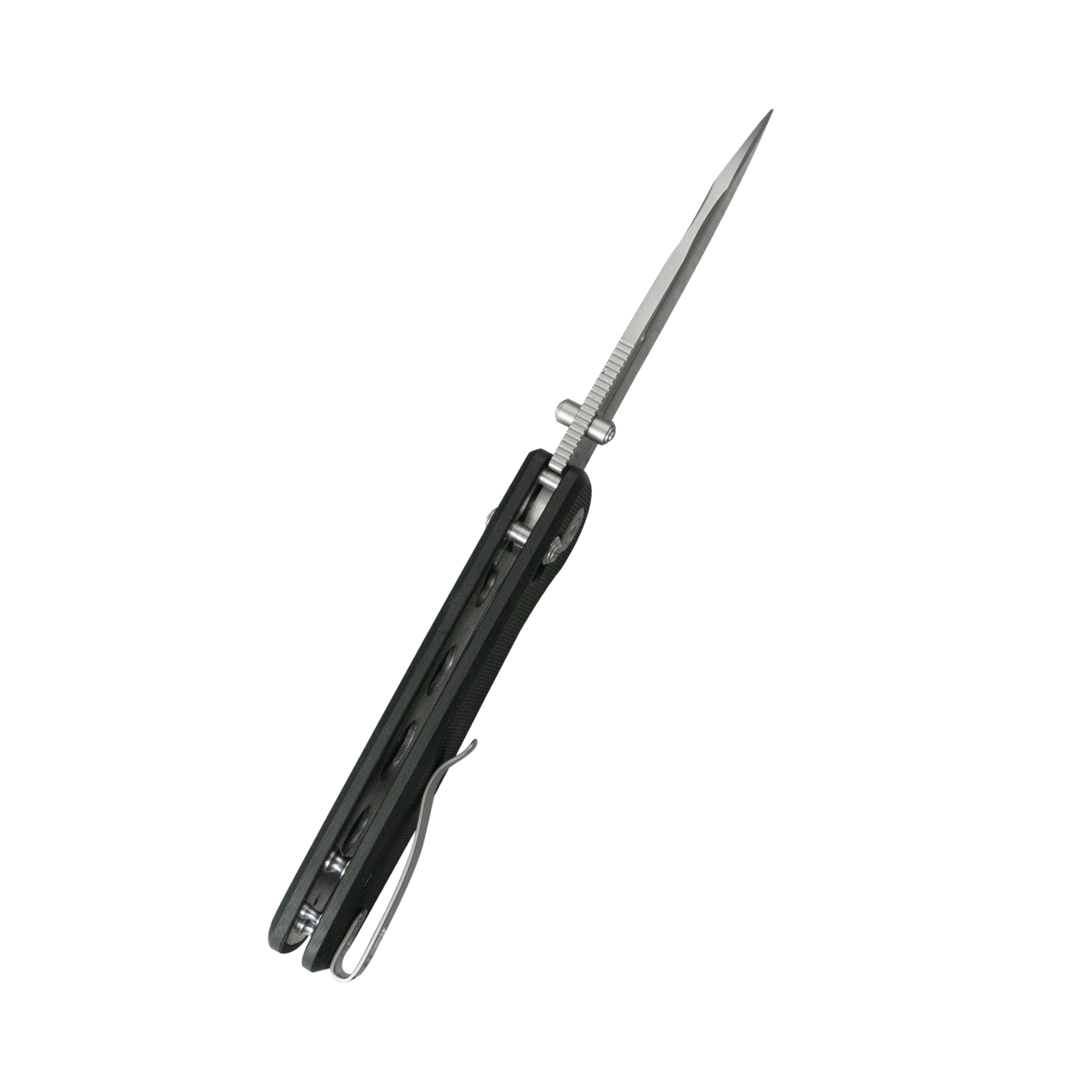 Kubey Bluff EDC Folding Knife with Axis Lock - Black G10 Handle, 3.19