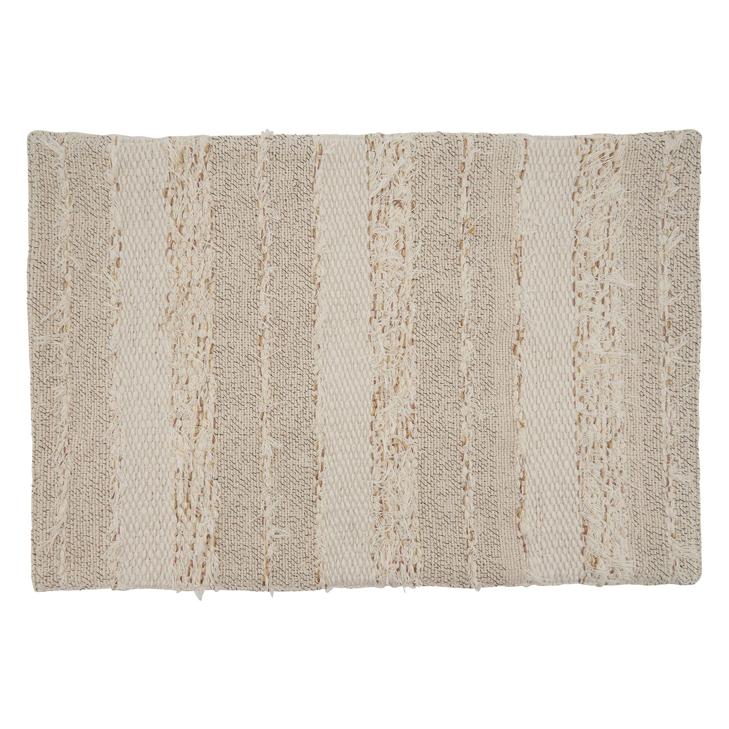 Stylish Fringe Stripe Design Placemats Set of 4 - Waterproof & Washable Table Mats for Dining, Kitchen, Party Decor - Perfect for Home, Restaurant, and Outdoor Use