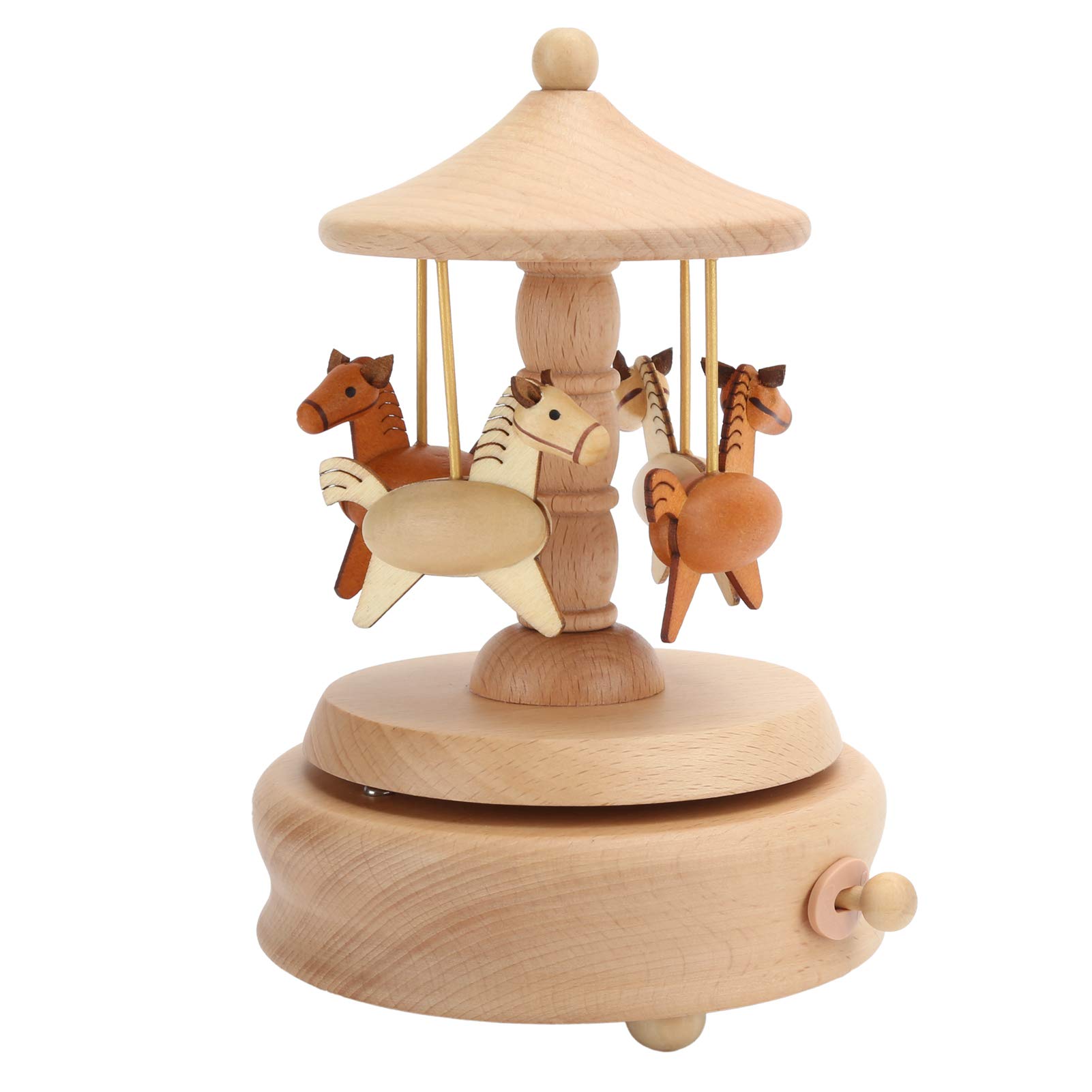 03 Wooden Music Box - Cute Rotating Eco-Friendly Musical Gift for Girls, Mothers | Perfect for Birthday, Christmas & Home Decoration