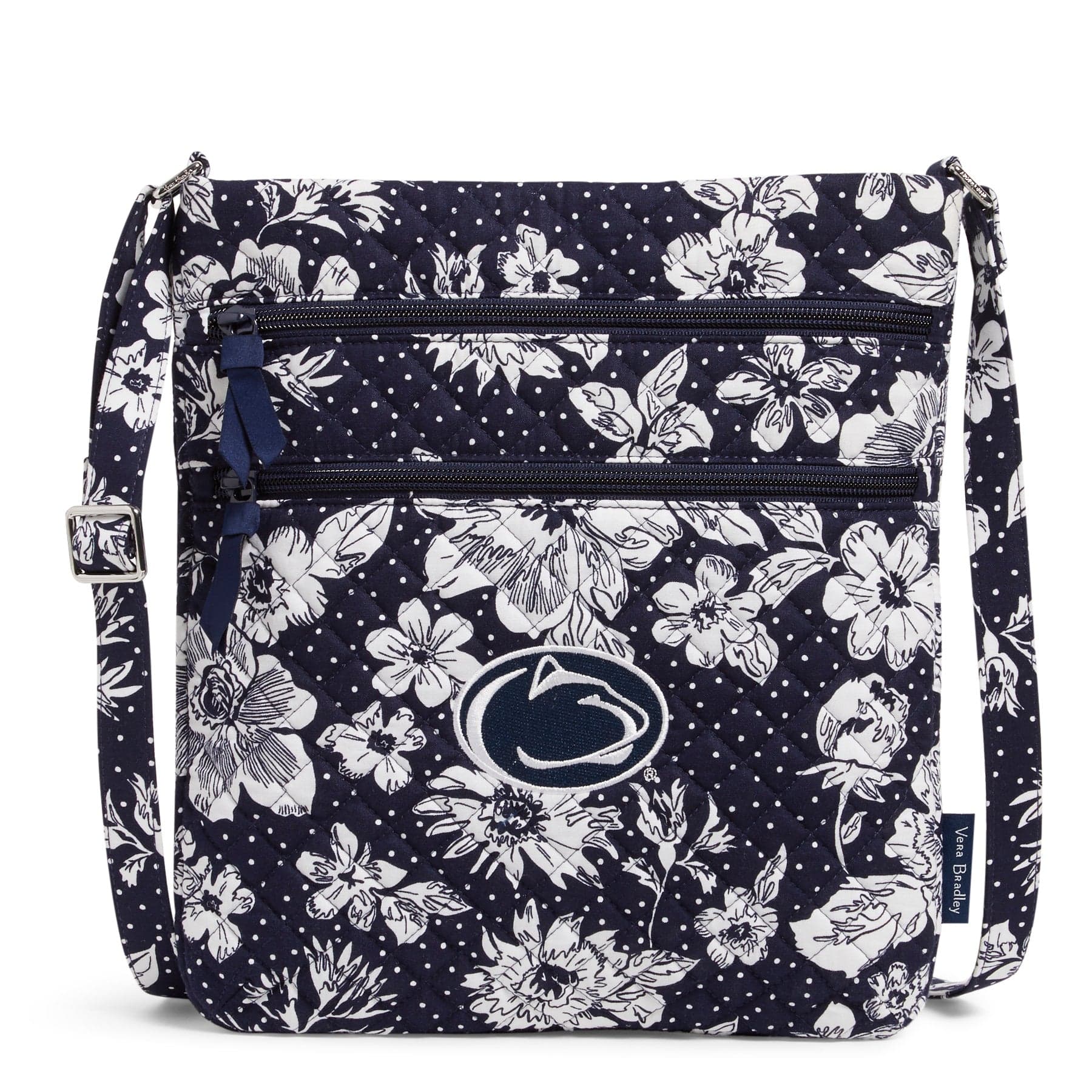 Stylish Collegiate Triple Zip Hipster Crossbody Bag for Women - Trendy Small Shoulder Purse for School, Travel & Daily Use