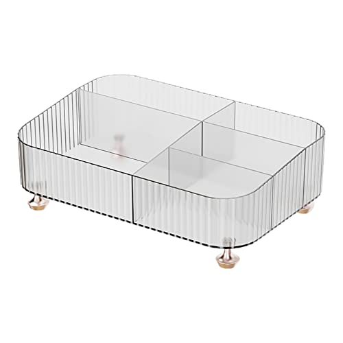 Bothyi Clear Desktop Organizer - Space Saving Storage Box for Office, Cosmetics, Jewelry & Sundries - Perfect for Home, Office & Travel Organization
