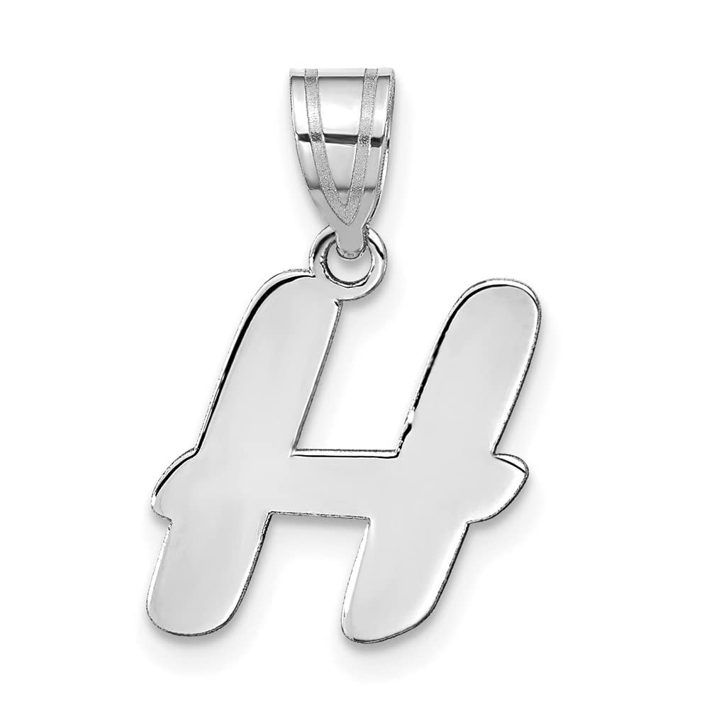 14K Gold Polished Script Letter Alphabet Initial Pendant Necklace - Elegant Personalized Jewelry for Women | Perfect Gift for Birthday, Anniversary & Special Occasions