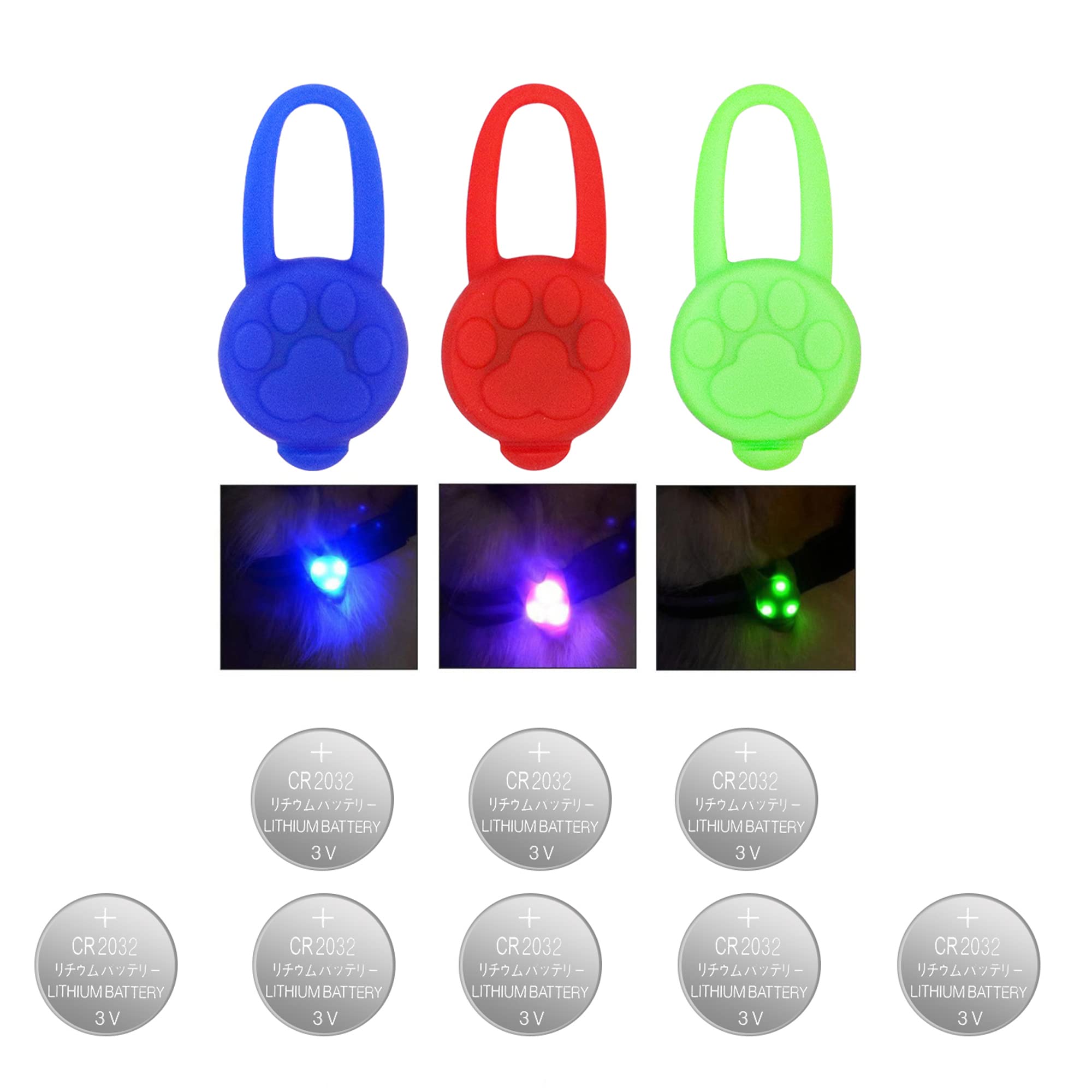 **Avando LED Dog Collar Light - Waterproof & Rechargeable Safety Collar for Night Walking - Reflective & Adjustable for Dogs & Cats (Batteries Included) - Perfect for Evening Walks, Jogging & Outdoor Adventures**