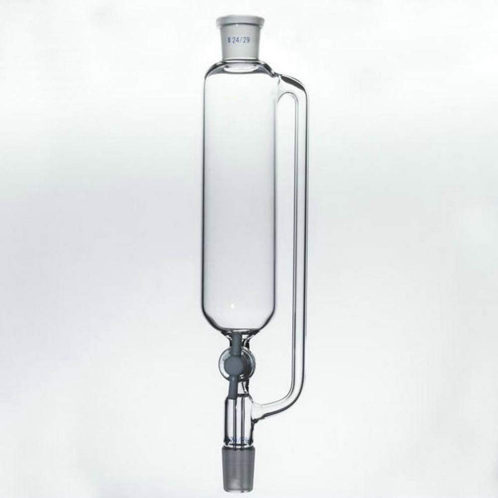 Premium 25-2000ml Lab Separatory Funnel with PTFE Stopcock - Constant Pressure Glass Dropping Funnel for Chemical Experiments, Essential for Organic Chemistry Labs & Research (100ml Size, 24x24)