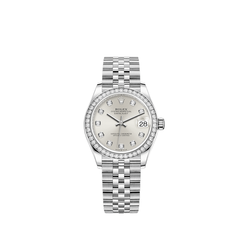 Rolex Datejust 36 278384RBR Ladies Watch - 18K White Gold & Stainless Steel, Silver Dial - Perfect for Luxury Gifts & Special Occasions