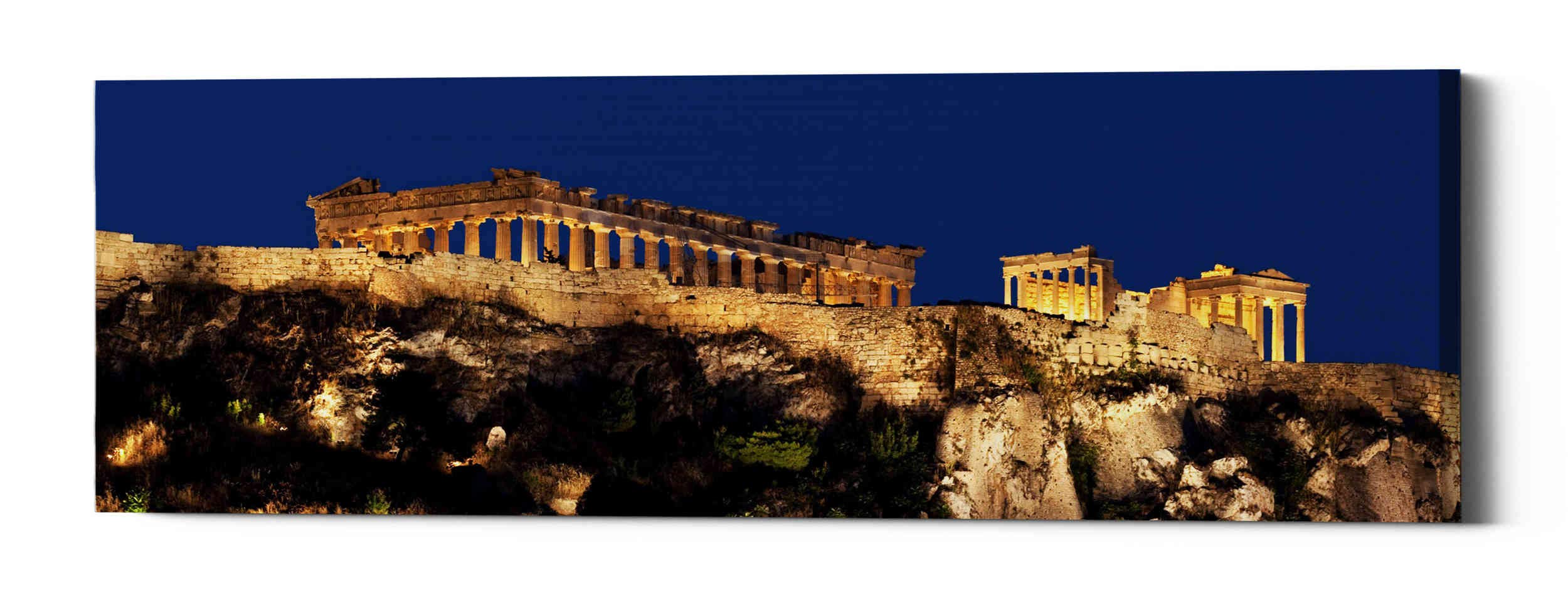 Hellenic Spotlight Canvas Wall Art - 20x60 Inches Greek Inspired Decor for Living Room, Bedroom & Office | Large Modern Abstract Painting for Home & Office Decor