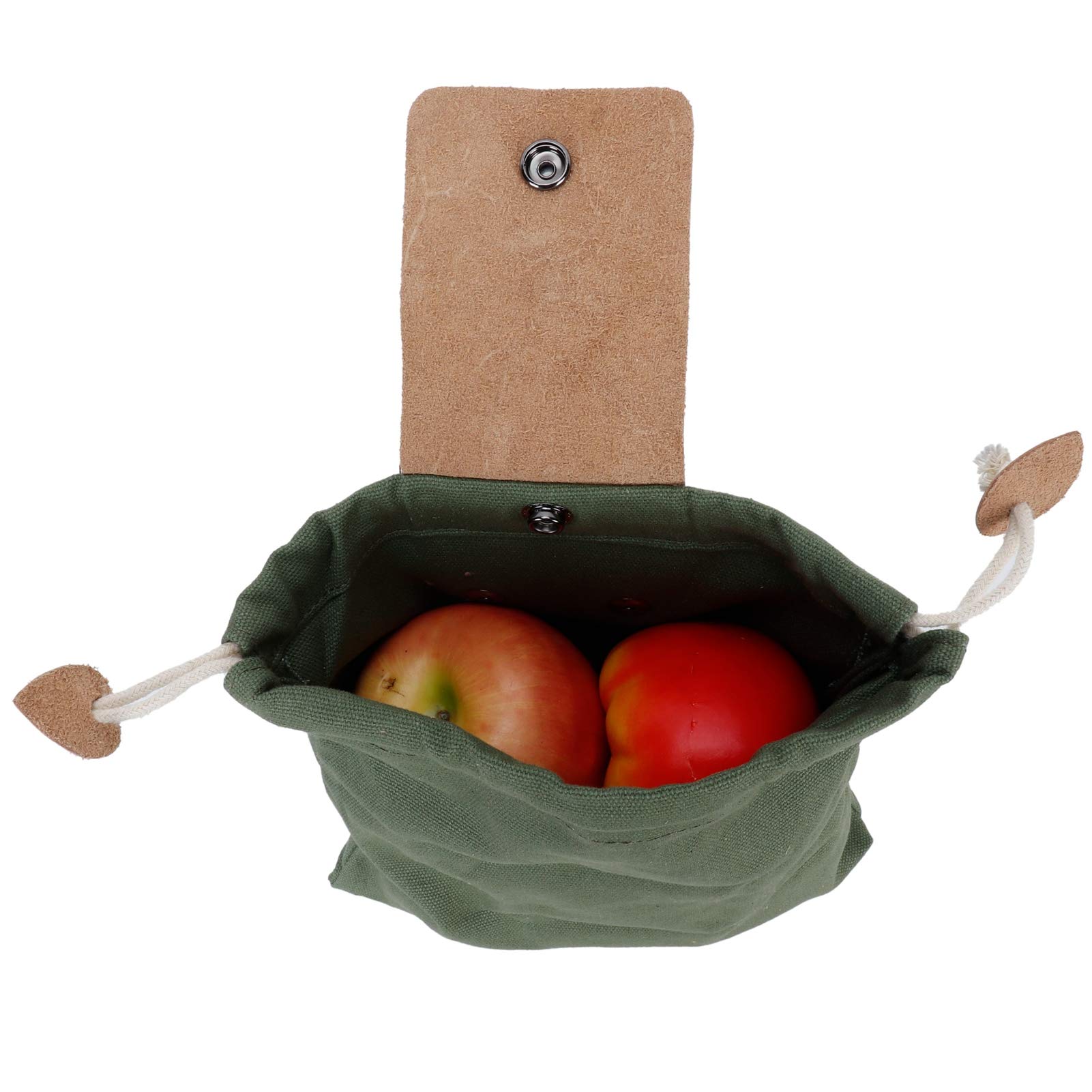 Fruit Picking Bag with Spacious Capacity - Durable Harvest Pouch for Apple Picking, Berry Harvesting, Camping & Outdoor Activities - Perfect for Farm Visits, Countryside Trips & Gardening (Green)