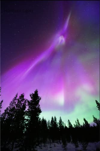 Northern Lights Notebook 6x9 - 119 Page Wide Ruled Journal for Aurora Borealis Lovers - Perfect for Travel & Nature Journaling
