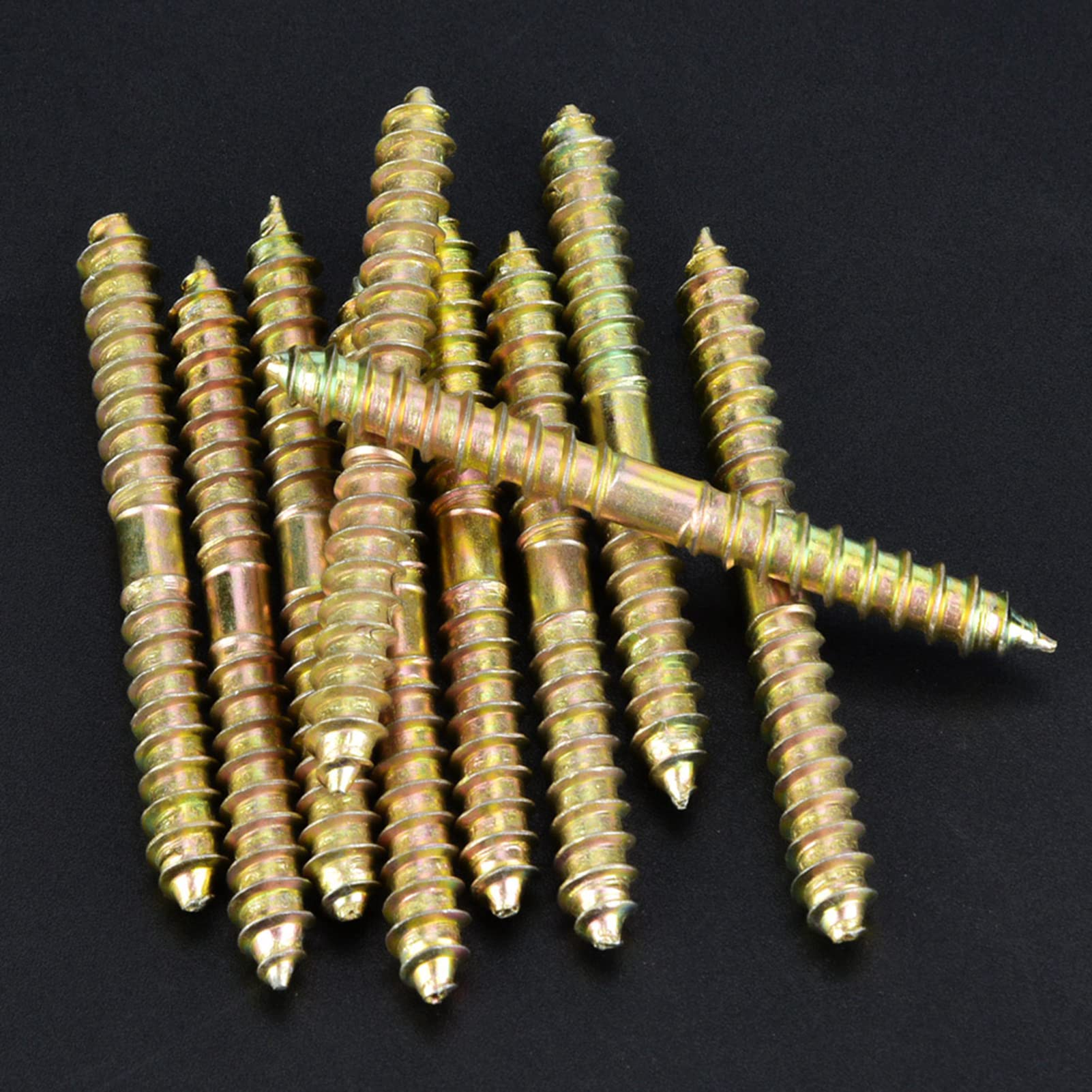 Dowel Screws 10pcs - Double Ended Self Tapping Wood Screws for Furniture Assembly & Woodworking Projects | Perfect for Joining Wood, Cabinets & DIY Home Improvement