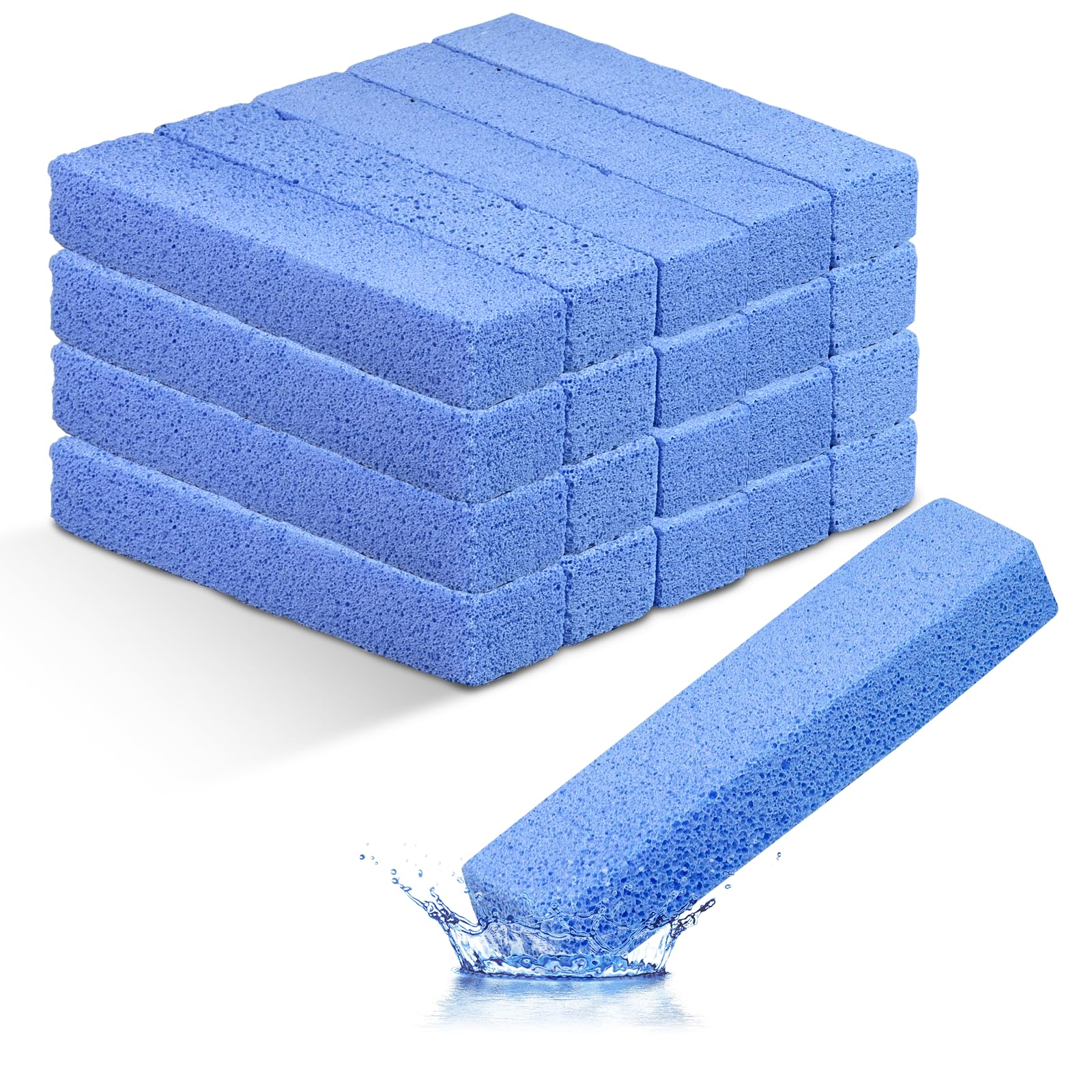 21 Pcs Natural Pumice Stones for Pool Tile Cleaning, Toilet Bowl Ring Removal, Bath & Kitchen Stain Removal - Heavy Duty Scrubber for Hard Water Stains, Grout Cleaning & Household Deep Cleaning