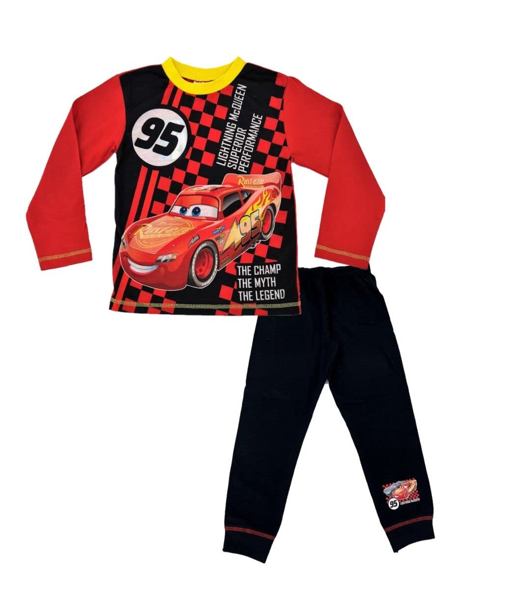 Disney Cars Boys 2-Piece Pajama Set - Soft Cotton Sleepwear for Kids - Perfect for Bedtime & Lounging