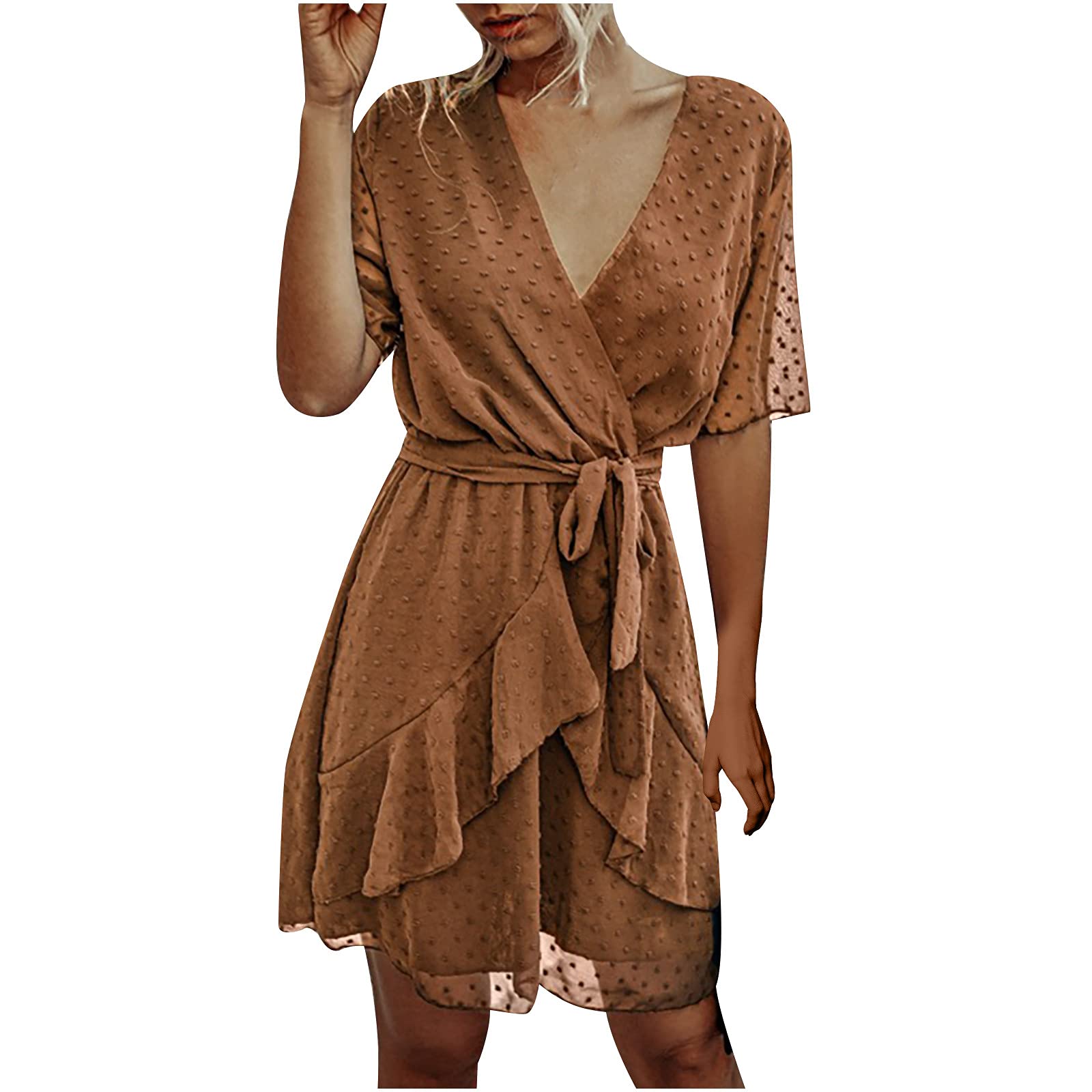 Women's Summer Dresses 2023 - Floral Ruffle Bohemian Maxi Dress for Casual Wear | Beach Vacation, Garden Party & Spring Outfits