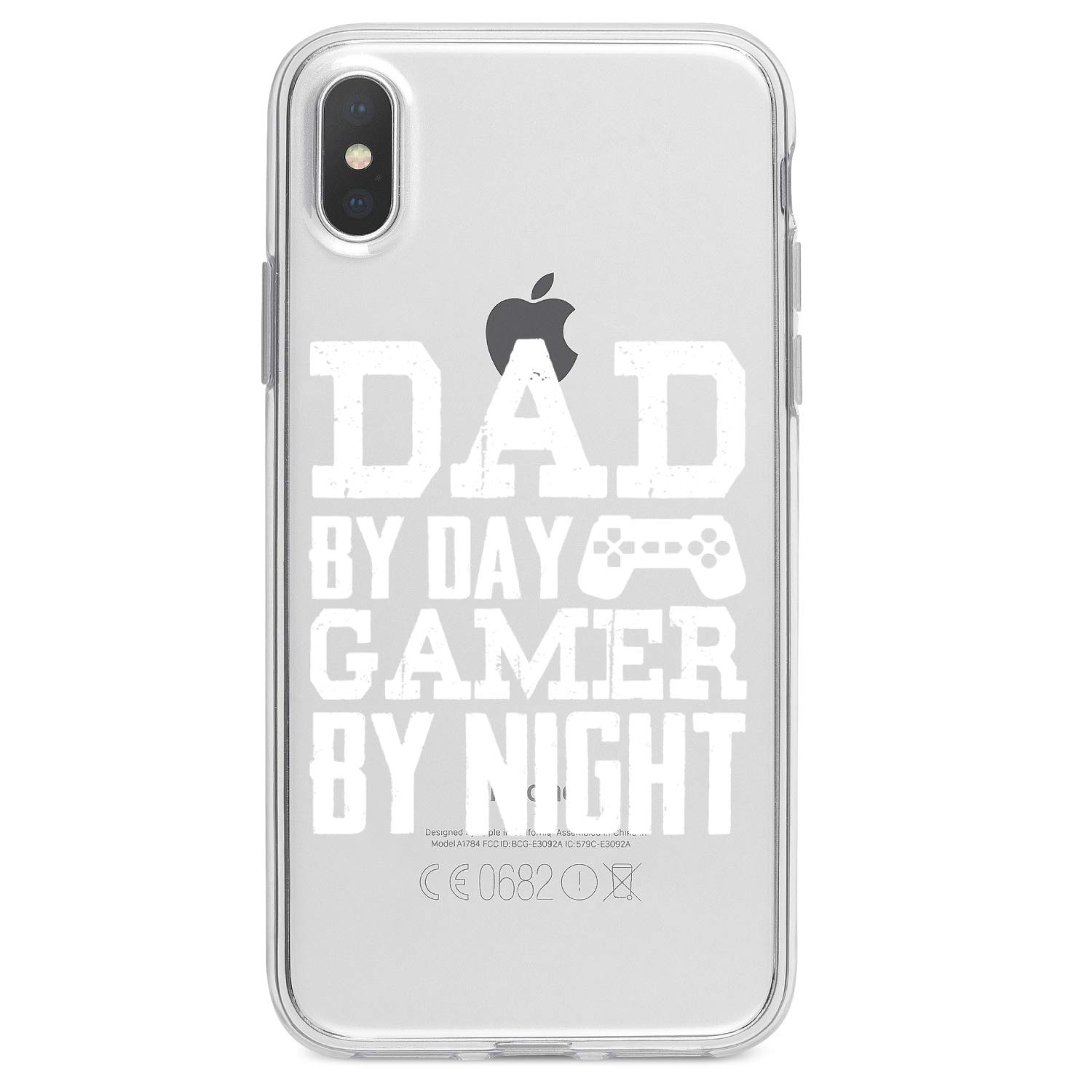 Shockproof Hybrid Case for iPhone Xs MAX (6.5 Inch) - Clear TPU Bumper with Acrylic Back & Tempered Glass Screen Protector - Protective Phone Cover for Daily Use, Gaming & Nighttime Activities