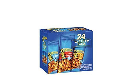 Planters Mixed Nuts Variety Pack - 24 Count, 40.5 Ounce (1.15kg) | Premium Snack for Office, Travel & Healthy Lifestyle | Salted Peanuts, Cashews, Almonds & Pistachios
