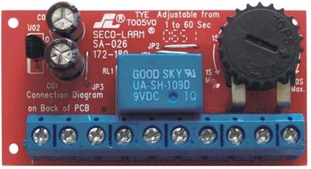 Seco-Larm Enforcer Mini Adjustable Timer Module - Programmable Security Device for Home & Business Automation (Ideal for Lights, Alarms & Electronic Controls)