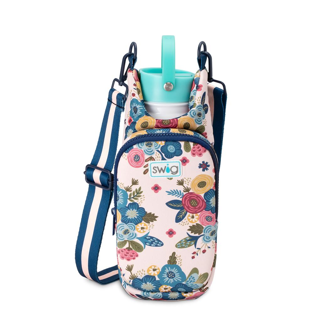 Swig Life Bella Rosa Water Bottle Sling - Leakproof Insulated Bottle Holder for Hiking, Gym & Outdoor Activities | Hands-Free Carrying Strap for 32oz Yeti, Hydro Flask & More