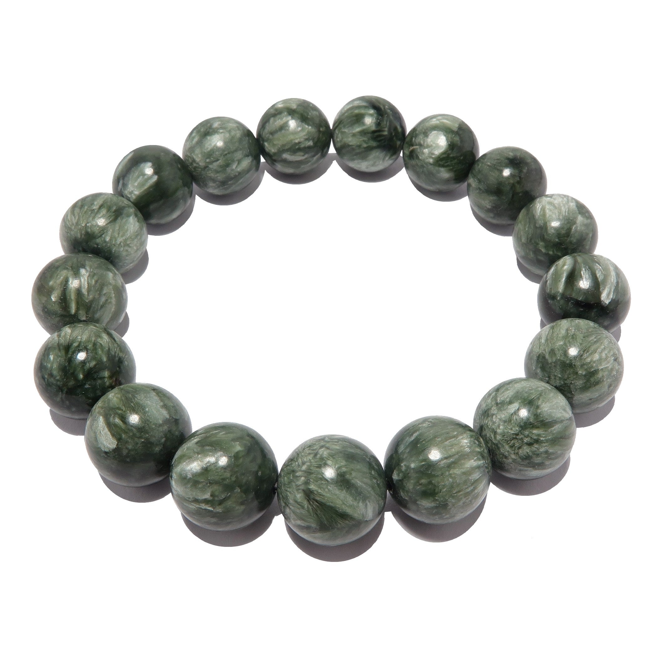 Seraphinite Bracelet for Women - Rare Green Gemstone Jewelry for Spiritual Healing & Chakra Balancing - Perfect for Meditation, Yoga & Energy Cleansing
