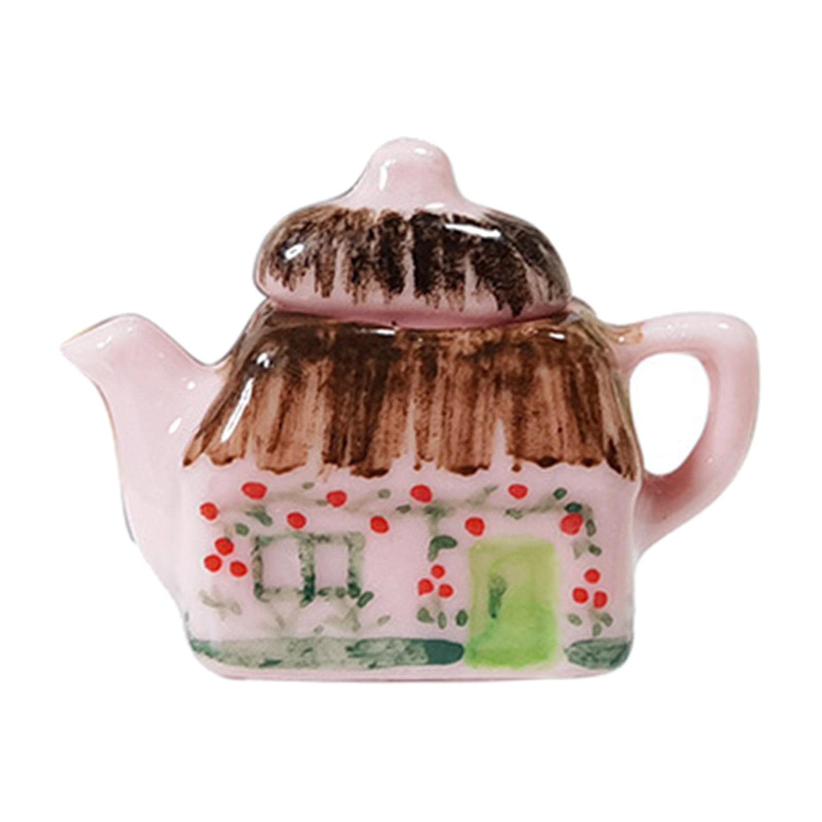 1/12 Scale Miniature Porcelain Tea Pot Set - Esquirla Dollhouse Dinnerware for Christmas Decor, DIY Crafts & Fairy Garden Accessories - Perfect for Holiday Ornaments, Miniature Displays & Collectors
