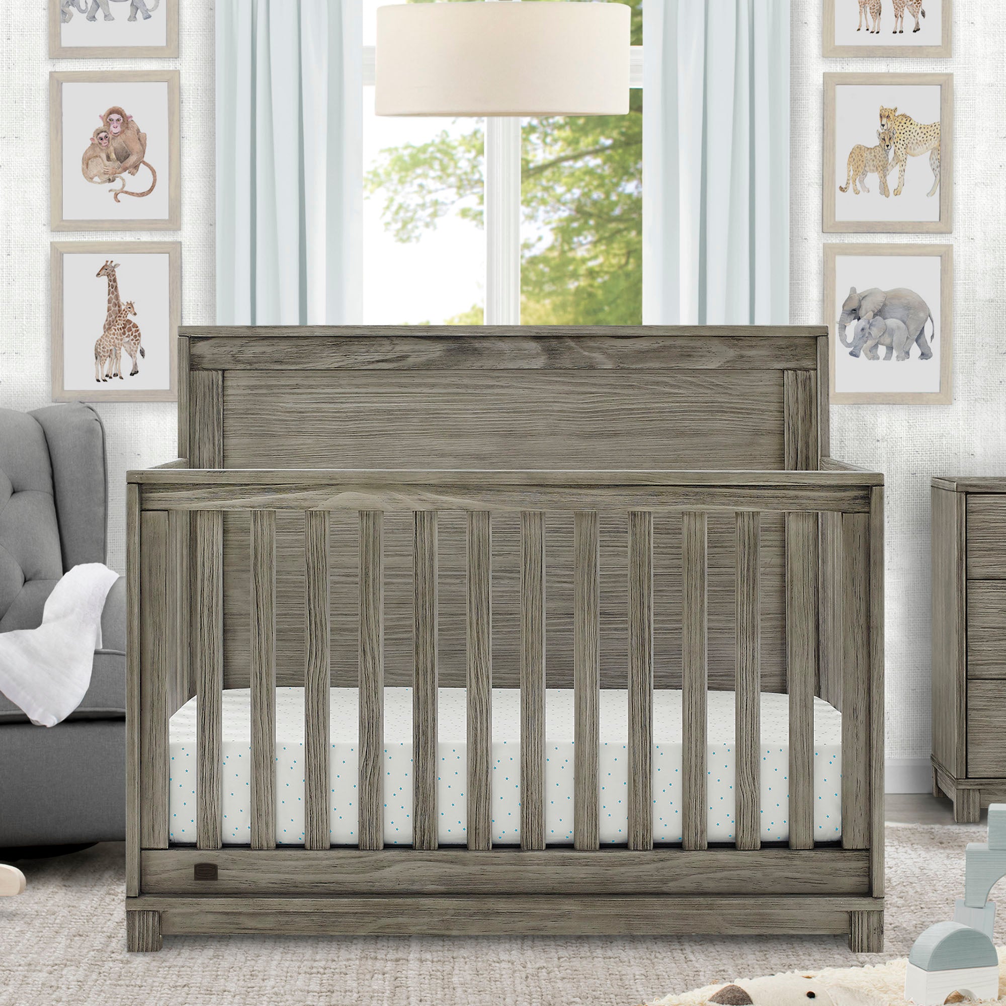 Willow 6-in-1 Convertible Baby Crib - Grow with Me Toddler Bed, Daybed & Full Size Bed - Safe & Stylish Nursery Furniture for Boys & Girls - Perfect for Newborn to Teen Years