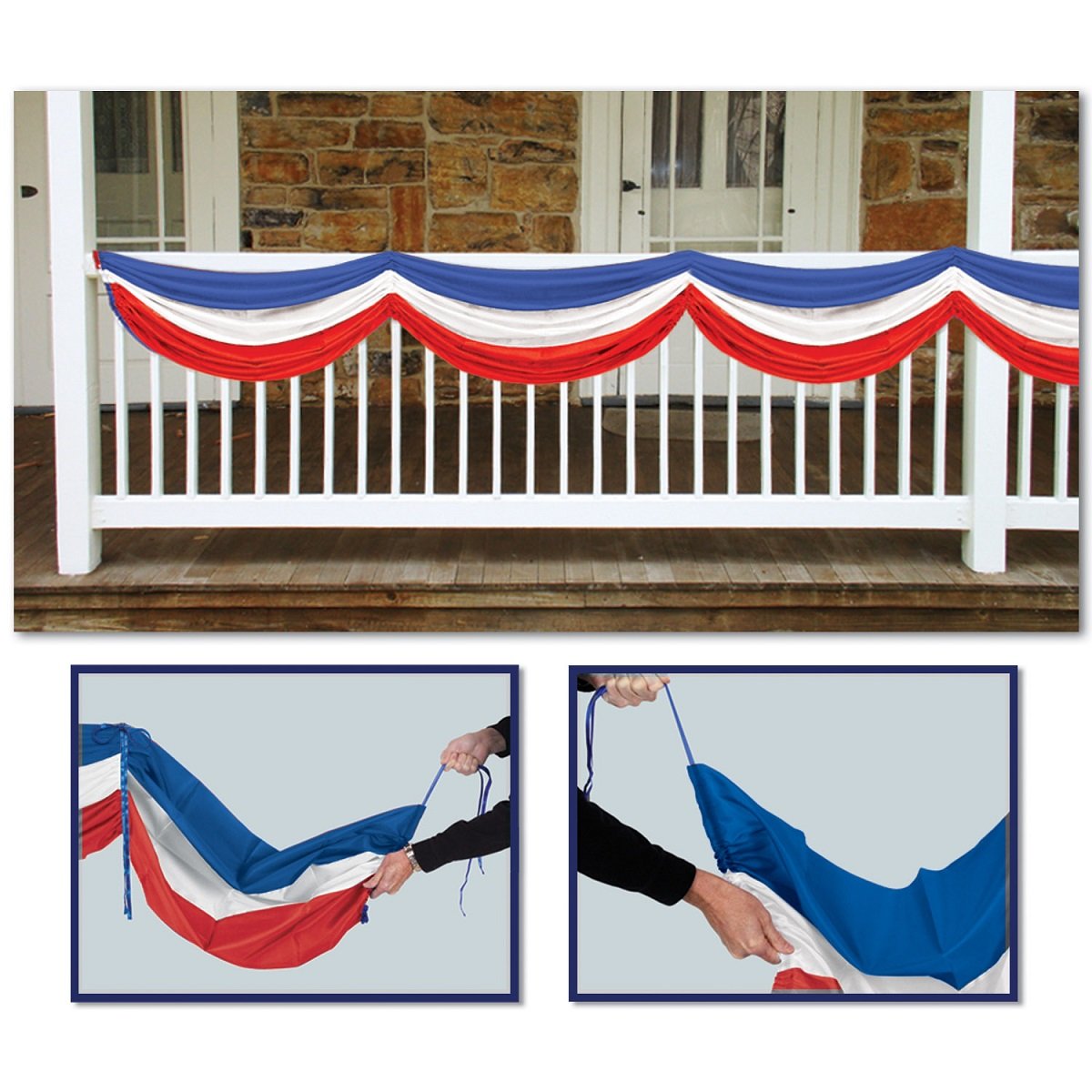 6-Pack Patriotic Bunting Decorations - 70