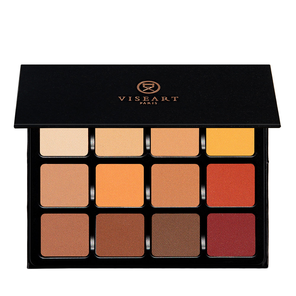 Viseart VisePRO Warm Mattes Eyeshadow Palette - 12 Highly Pigmented Matte Eyeshadows for Professional Makeup | Perfect for Day to Night Looks, Bridal & Special Occasion Makeup