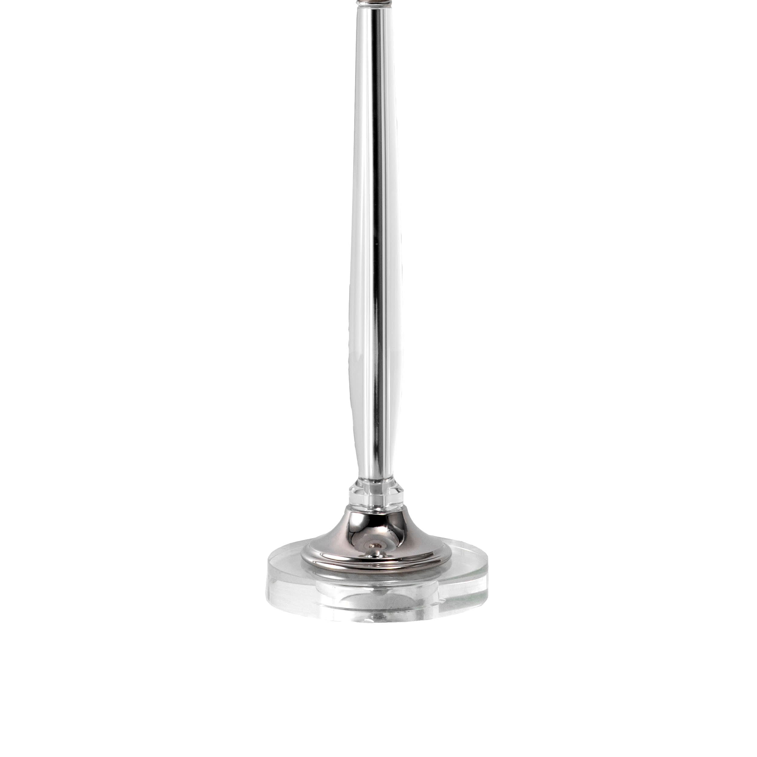 28 Inch Slim Crystal Obelisk Table Lamp - Clear Modern Glass Lamp for Living Room, Bedroom & Office Decor | Elegant Lighting for Home & Workspace