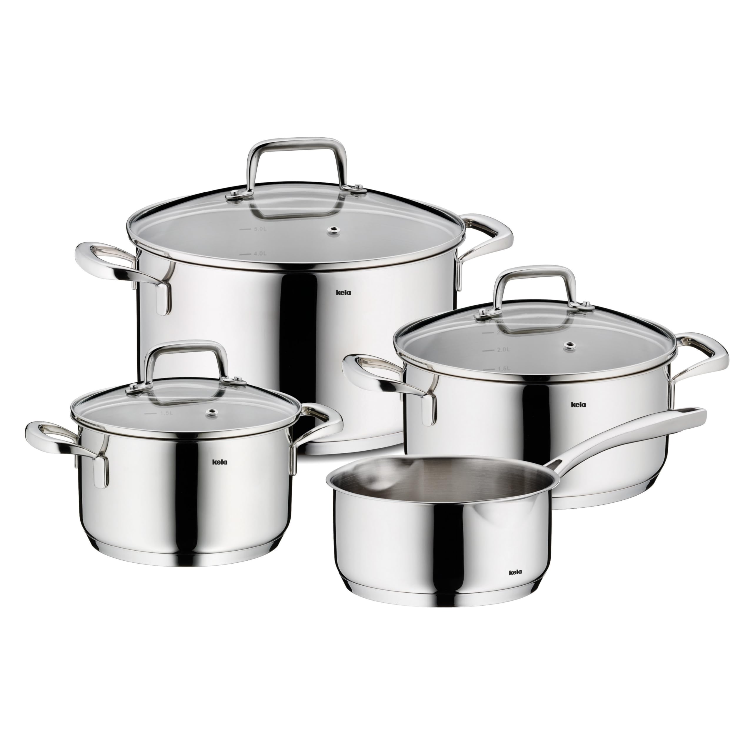 Premium 7-Piece Stainless Steel Cookware Set - Flavoria Collection with Optimal Heat Distribution for Professional Cooking | Perfect for Home Chefs, Restaurant Use & Gourmet Meal Preparation