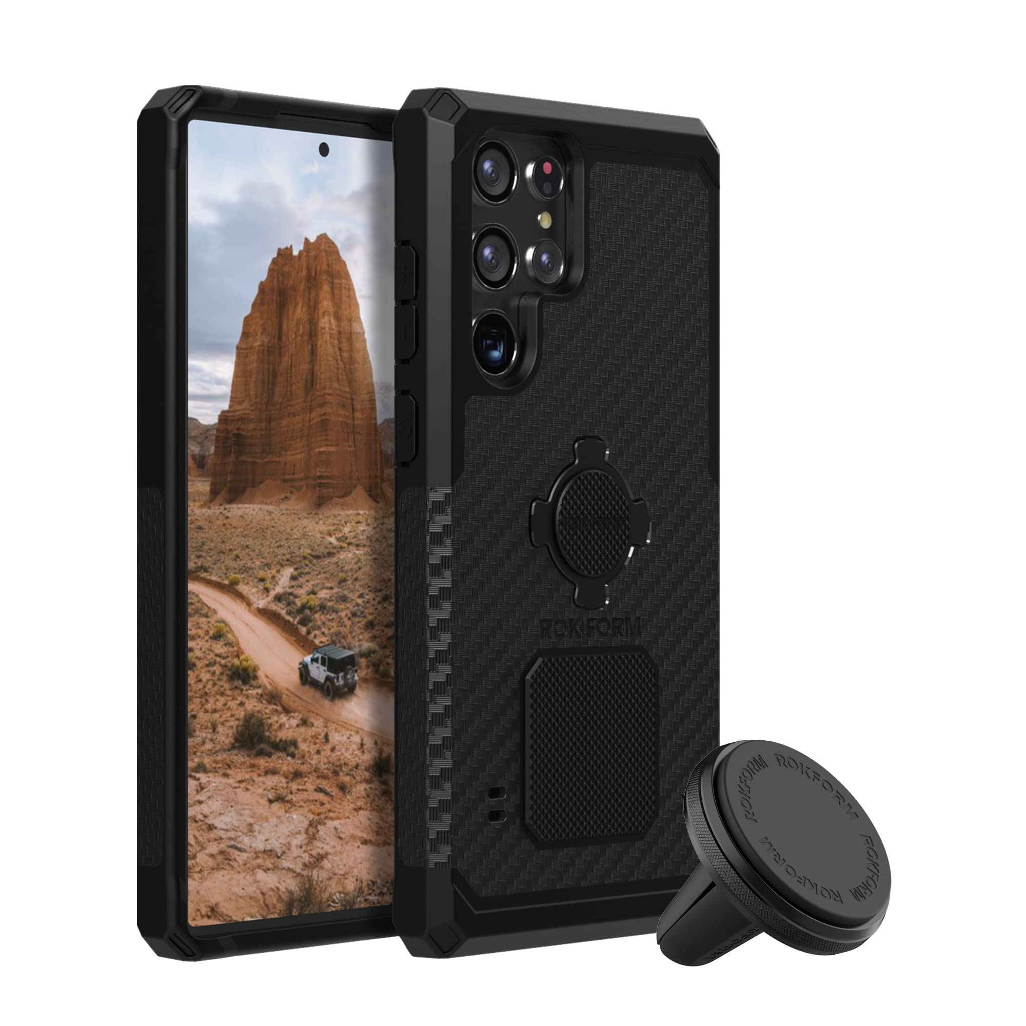 Rokform Galaxy S22 Ultra 5G Rugged Case with Super Grip Vent Mount - Durable Protection for Car, Truck, Van & Outdoor Adventures
